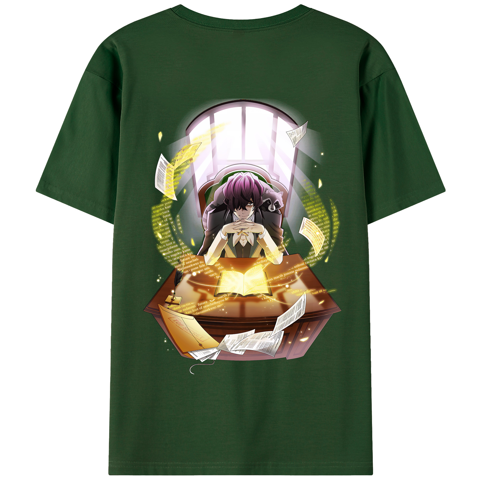 （画像用） 文豪ストレイドッグス Bungo Stray Dogs 綿100％半袖Tシャツ（背面プリント）